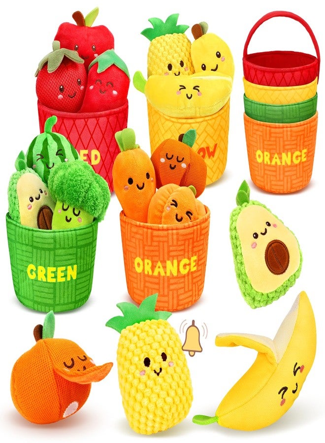 TOHIBEE Baby Sensory Toys -16 PCS Fruit Vegetable Color Sorting Play Food with Rattle,Crinkle,Baby Toys 6-12 Months Montessori Toys for 1 Year Old Boy Girl, Baby Stocking Stuffers - Image 1